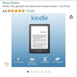 Vendo Kindle 10a. Geração Acompanhando Capa Protetora