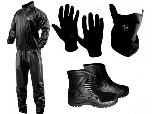 Traje De Lluvia Delta + Botas + Guantes + Mascara - C