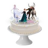 Decoração De Bolo Cenário Disney Frozen Regina 8und