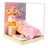 Dollhouse Miniatura Con Muebles, Puzzle, Dormitorio