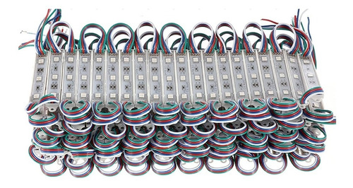 Módulo Led Smd Rgb 3 Led 5050 Super Brillante Ip65 X100pcs