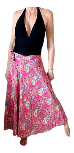 Saia Indiana Sari Wrap Free Size Importadas 