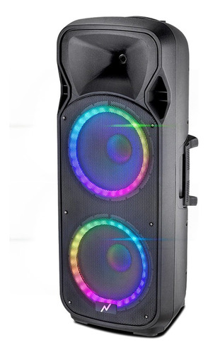 Parlante Torre Tornado Noga 2 X 12  Rgb Microfono Fm Usb 