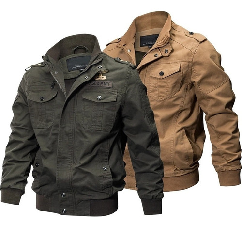 Jaqueta Bomber Militar Masculina, Jaqueta Masculina De Algod