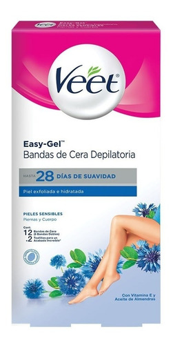 Veet Bandas Depilatorias Cuerpo Piel Sens X 12 Unidades