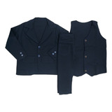 Blazer Casaco Calça Jeans Sarja Colete Infantil Azul 