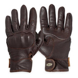 Guantes Motociclista De Piel Para Frio Termico Wkl 1995 Café Color Bordó Talla G