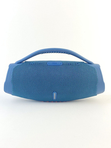 Caixa De Som Box3 Mini Led Boombox Bluetooth Portátil Cor Azul