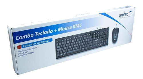 Combo Teclado Mouse Unitec Km5