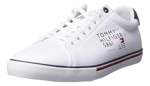 Tenis Tommy Hilfiger Original Casual Cómodos Rezz White