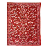 Tapete Sala Classico Oriental 200x250 Cm Tipo Belga Vermelho