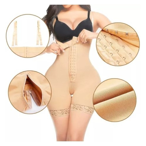 Fajas Colombianas Body Shaper Cremallera Open Bust Body