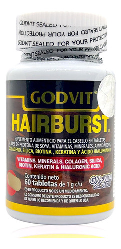 Hairburst Colágeno Biotina Keratina Ácido Hialuronico 60 Tab