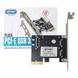 Placa De Rede Pci-e Com 2 Portas Usb 3.0 Plug And Play