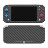 Skin Adesivo Fibra Carbono Grafite P/  Nintendo Switch Lite