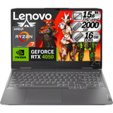 Portatil Lenovo Gamer Loq Ryzen 7 7840hs 16gb 2000gb Rtx4050