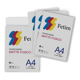 100 Folhas Papel Fotográfico Matte Fosco Fetim 180g A4