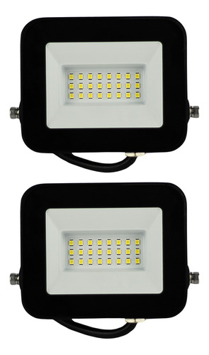 Kit 2 Refletor Led 100w Smd Prova D´água Ip66 Holofote 650