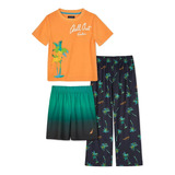 Nautica Conjunto De Pijama 3 Piezas Para Niño Confortable