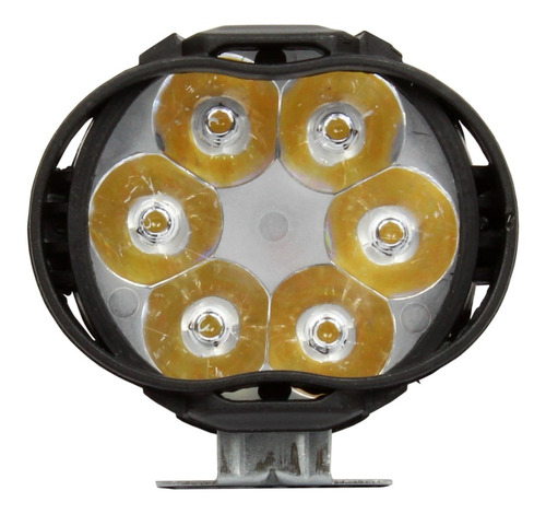 Faro Led P/ Moto 6 Led 12v Función Fijo Y Estrobo Carcaza