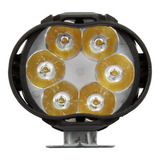 Faro Led P/ Moto 6 Led 12v Función Fijo Y Estrobo Carcaza