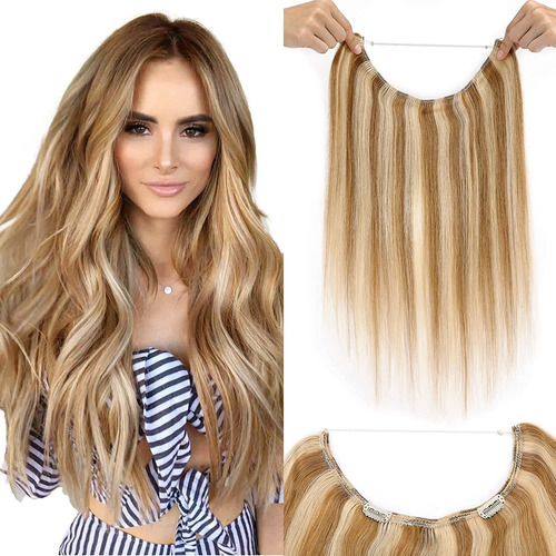 Extensiones De Cabello Natural Rubio Claro Mezcla 22in 100gr