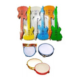 Kit 28 Instrumento Musical Infantil Guitarra Pandeiro 