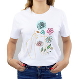 Polera Estampada Dama 100%algodón Silueta Mujer Flores 600