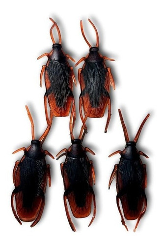 Set 5 Cucaracha Broma Silicon Realista Insecto Fiesta Figura