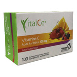 Vitamina C 100mg 100 Un Mastica Frutos Sabor Frutos Rojos