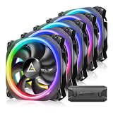 Ventiladores Rgb , 120mm, 5v-3pin, Sync Con Placa Base,