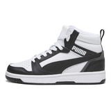 Zapatilla Puma Rebound V6 Mid Jr Negro Joven