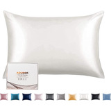 Adubor Funda De Almohada 100% Seda De Morera Para Cabello Y 