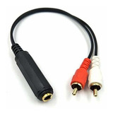 Adaptador Rca A 1/4, Jack Estéreo Hembra 6.35mm A 2 Rca