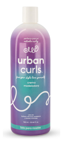 Crema Para Peinar Rizos Modeladora Cabello Urban Curls 960ml