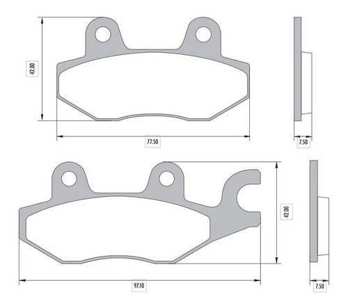 Pastillas Trasera Kymco Spike 125 R, Agility 125, Like 125