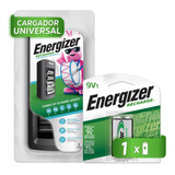 Cargador Universal De Pilas Energizer + 1 Pila 9v Recargable