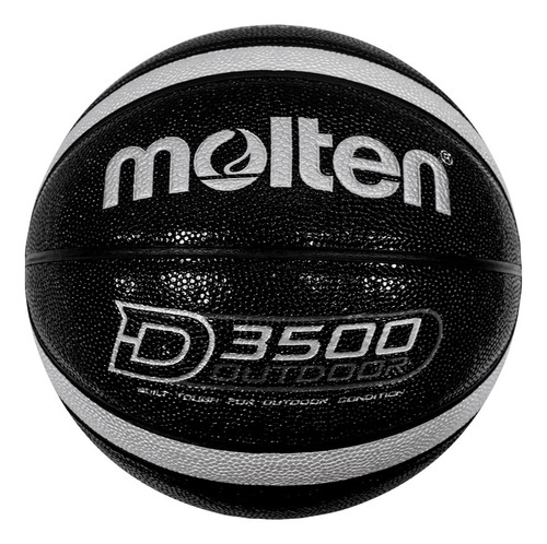 Balon Basquetbol Molten D3500 Piel Sintetica Negro #7 + Full