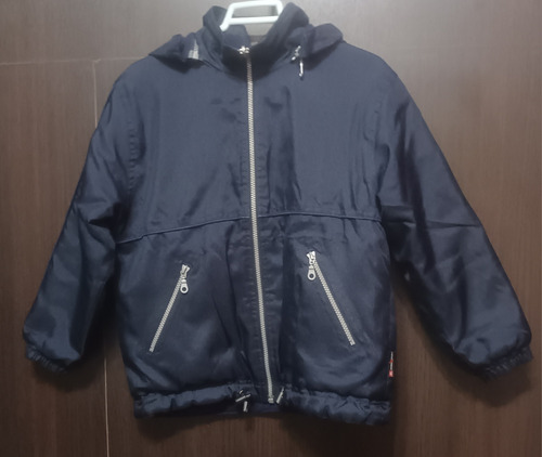 Campera Escolar Azul Reversible Con Polar Lacar