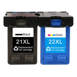 Tinta Compatible Con Hp 21 Y 22xl, Deskjet 3910 D1460..1unid