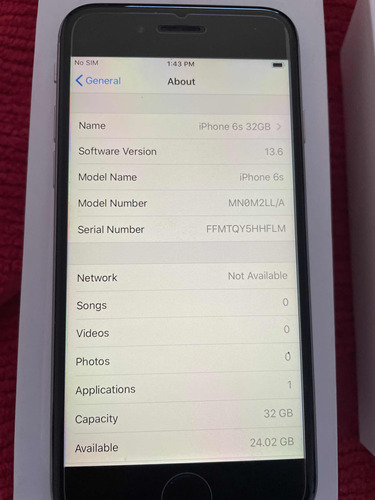 Celular Original iPhone 6s En Caja Con Cargador Y Auricular
