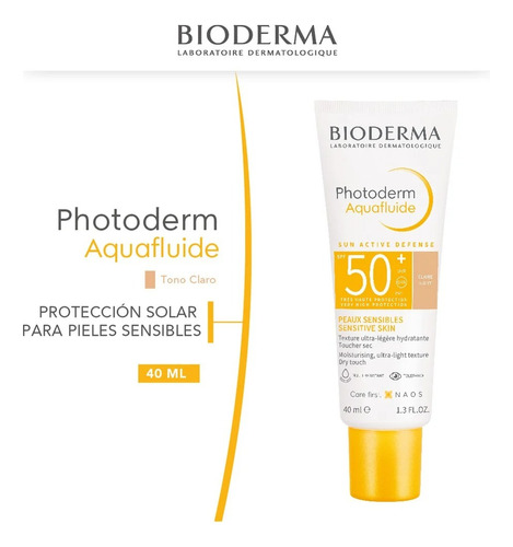 Bioderma Photoderm Max Aquafluide Spf50+ Color Claro 40 Ml