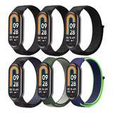 6 Correas De Nylon Para Xiaomi Mi Band 8