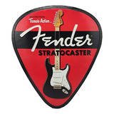 Fender Stratocaster Guitar Pick Metal - Arte De Pared Vintag