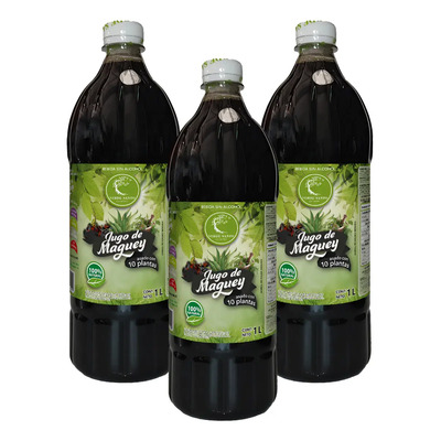 Jugo De Maguey Verde Santo 10 Plantas 1l Pack 3 Botellas | MercadoLibre