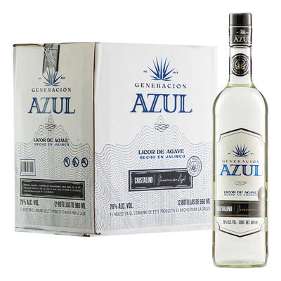 Caja Licor De Agave Generación Azul Cristalino 960 Ml | Meses sin interés