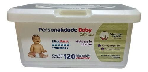 Estojo Personalidade Baby Lenços Umedecidos C/ 120 Unidades 