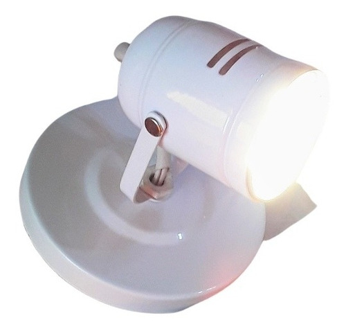 Aplique De Pared 1 Luz Blanco C/ Dicroica50w 220v (completo)