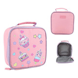 Lunchera Termica Escolar Nena Rosa Infantil Vianda Trendy