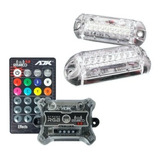 Kit Strobo Rgb Ajk Som Automotivo Central +9 Efeitos 7 Cores